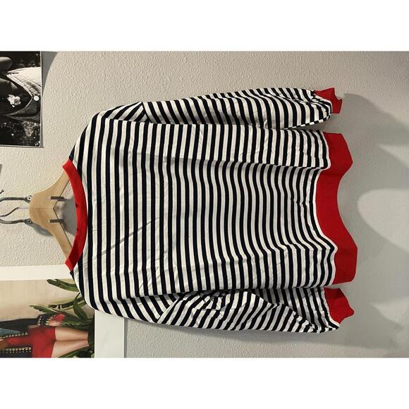 Striped Oversized Long Sleeve Top - NWT Size S - Picture 7 of 8
